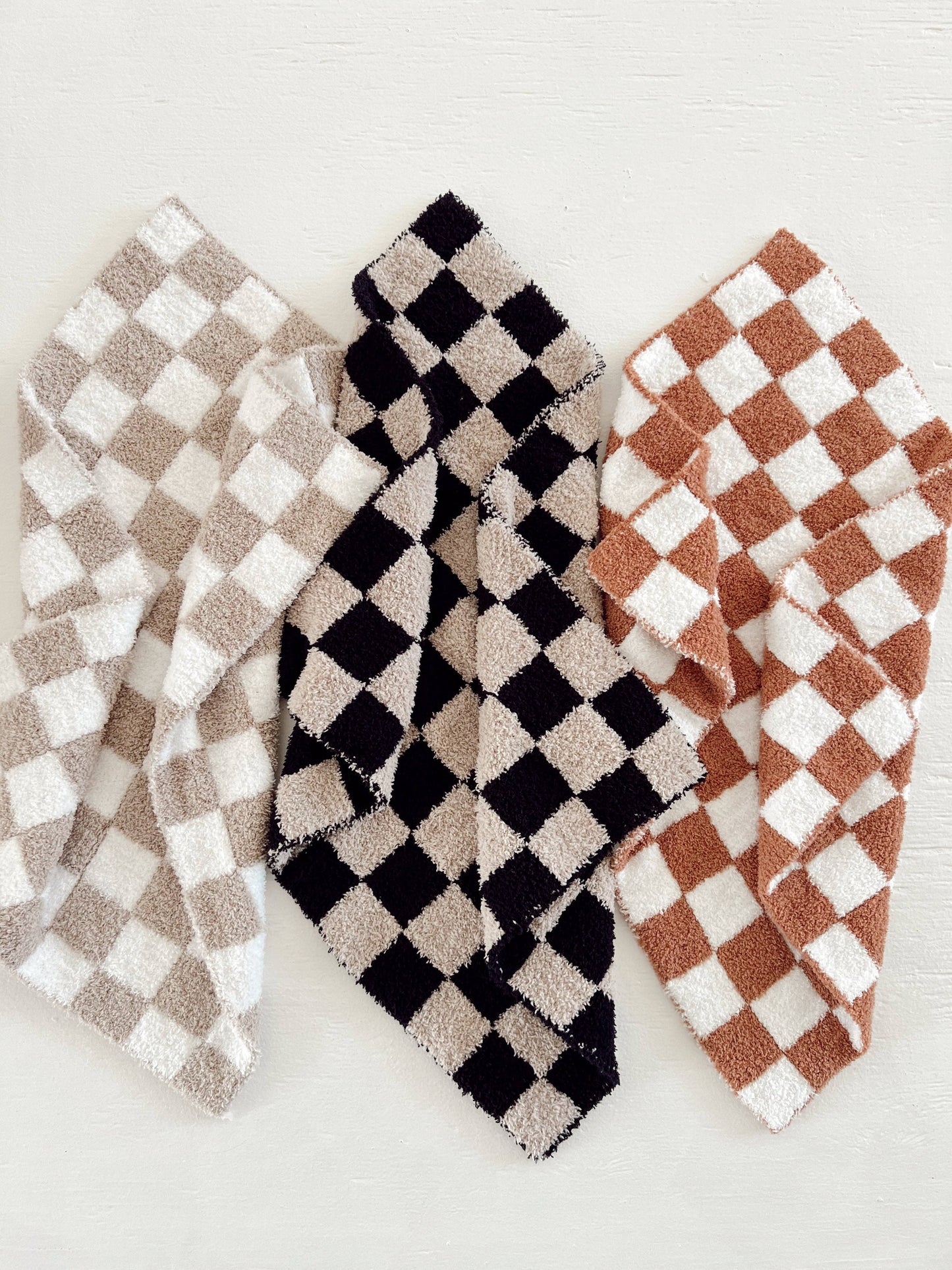 Phufy® Bliss Checkerboard Mini Blanket, Cocoa
