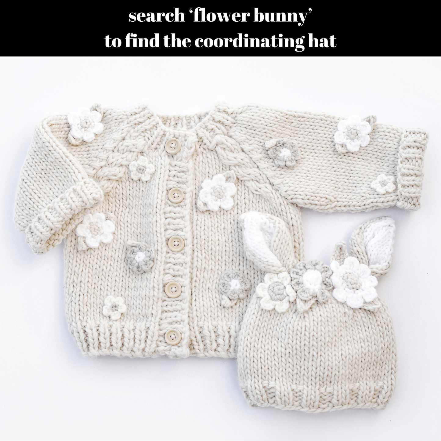 Flower Cardigan Sweater Natural Baby & Toddler