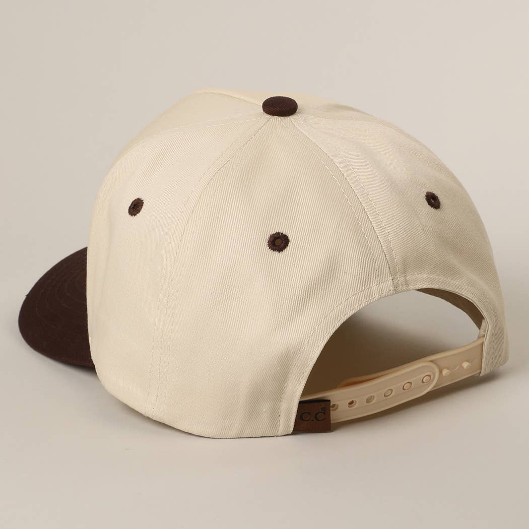 RUNNING ON COFFEE 3D Letter Embroidered Two-Tone Trucker Hat
