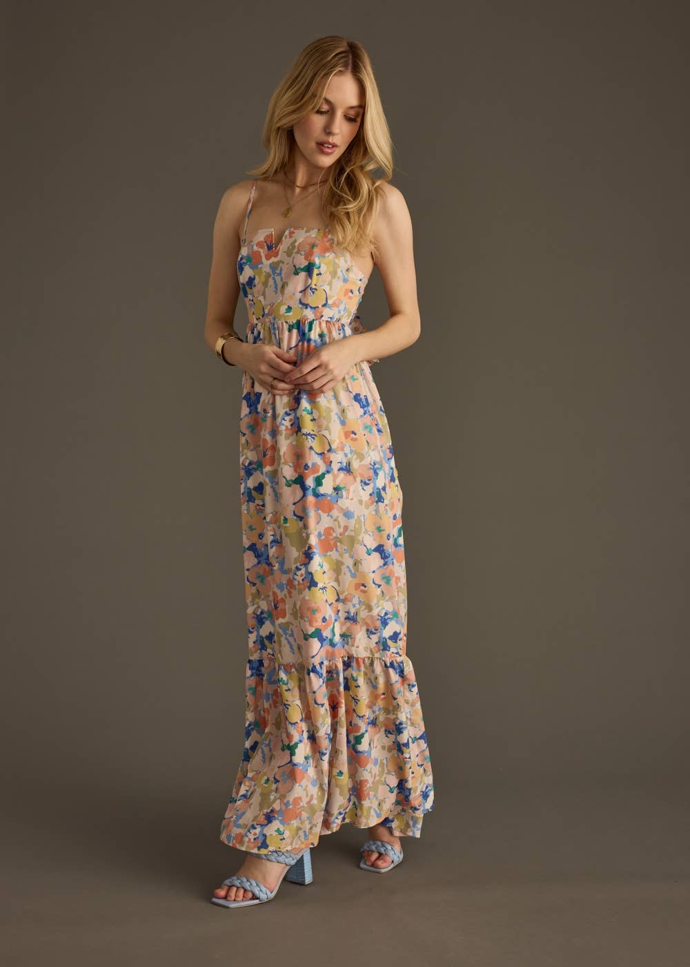 Multicolored Floral Maxi Dress