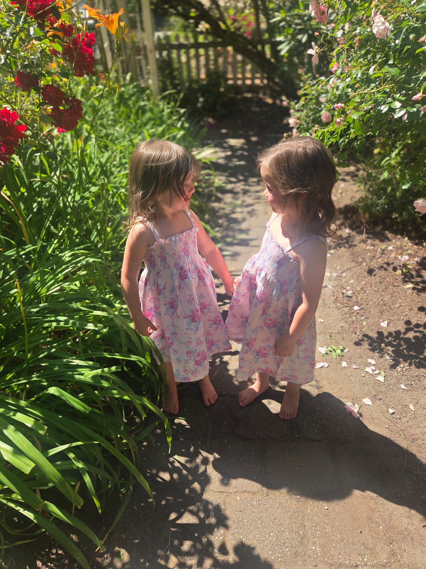 Muslin Smocked Tube Dress, Garden Secrets