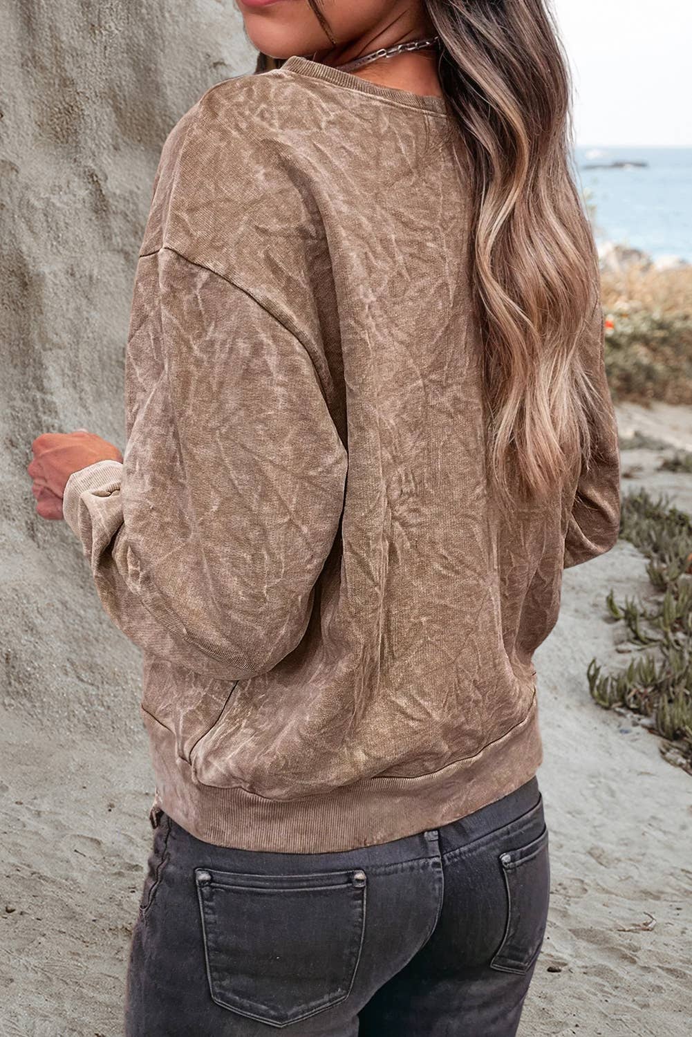 Saved by grace Embroidery Mineral Wash Sweatshirt | S-XL