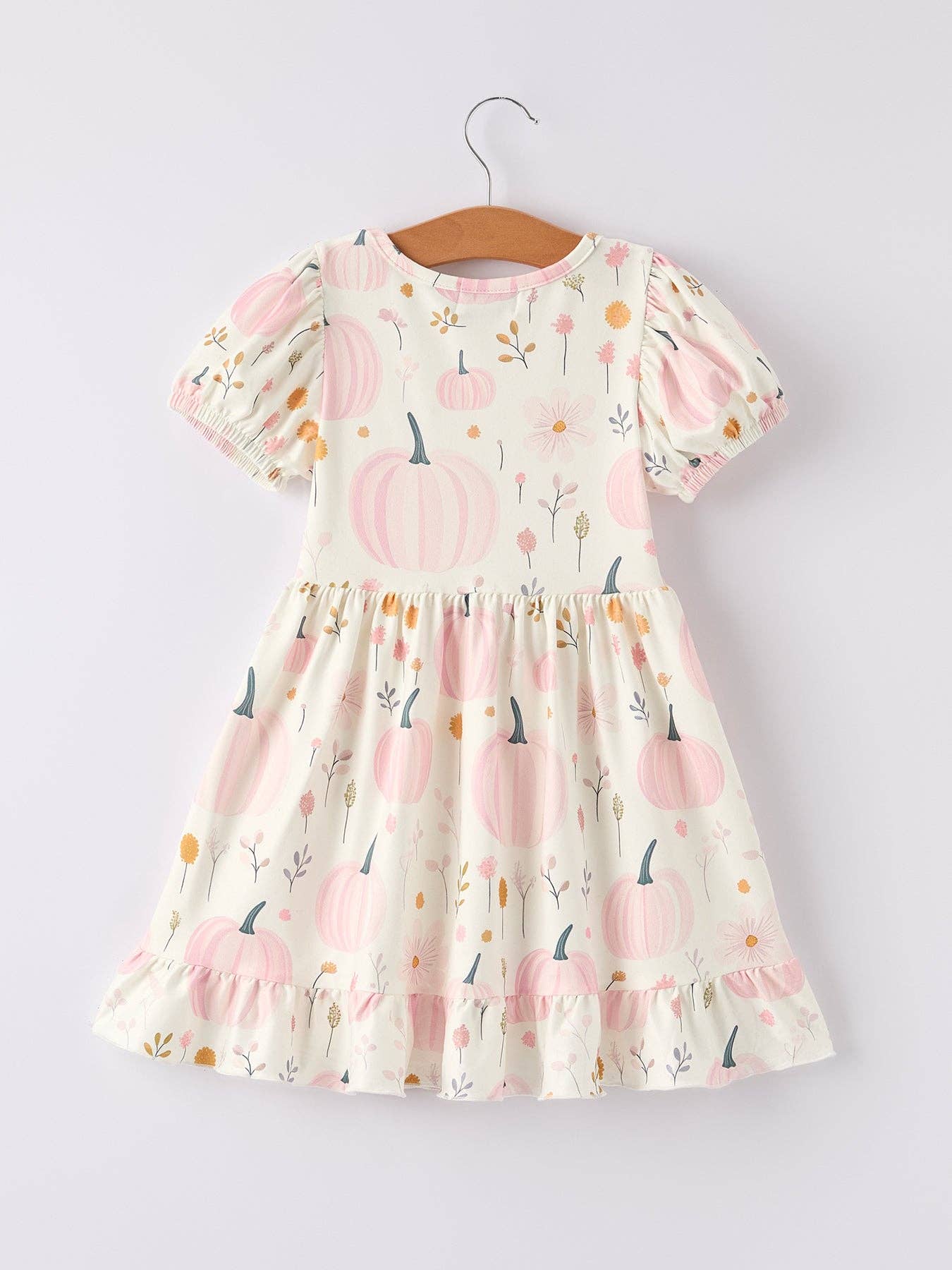 Halloween Cute Pumpkin Print Girls Dress