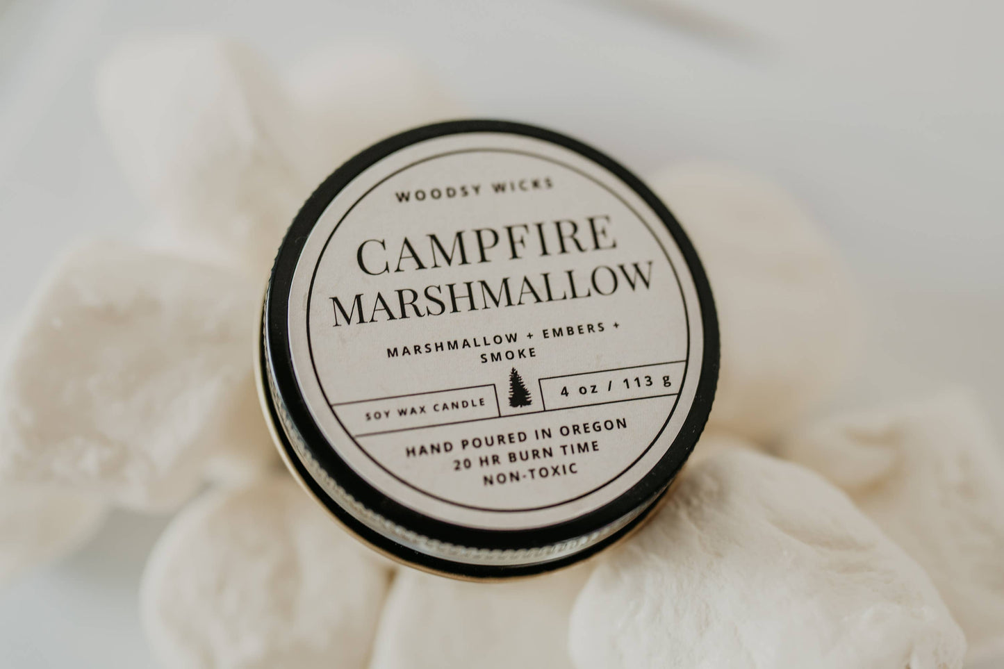 Campfire Marshmallow Candle - 100% Soy Wax - Nontoxic