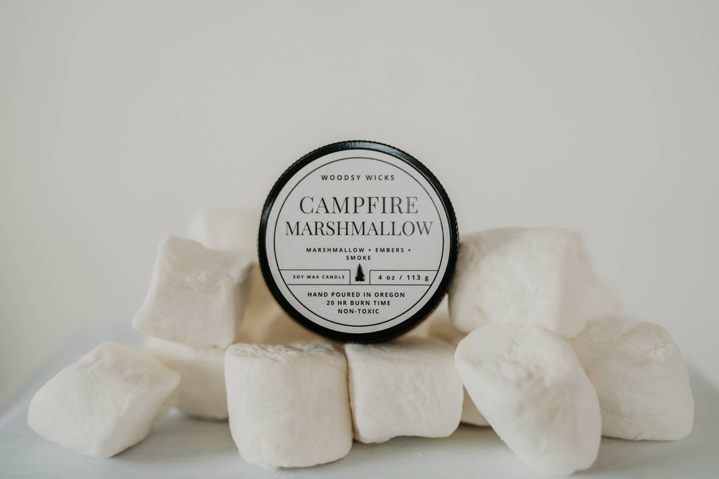 Campfire Marshmallow Candle - 100% Soy Wax - Nontoxic