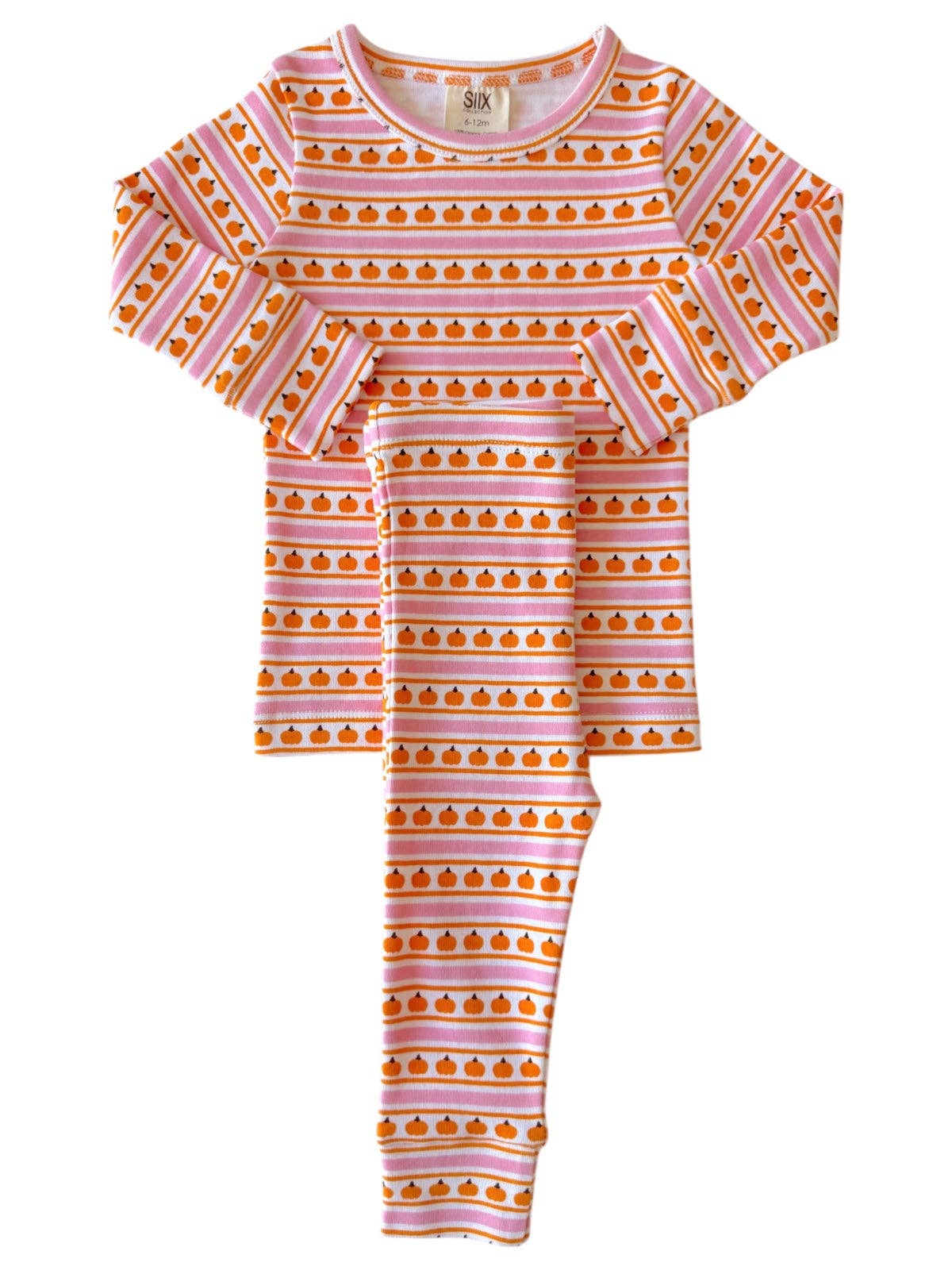 Pumpkin Stripe Pink / Organic 2-Piece Set