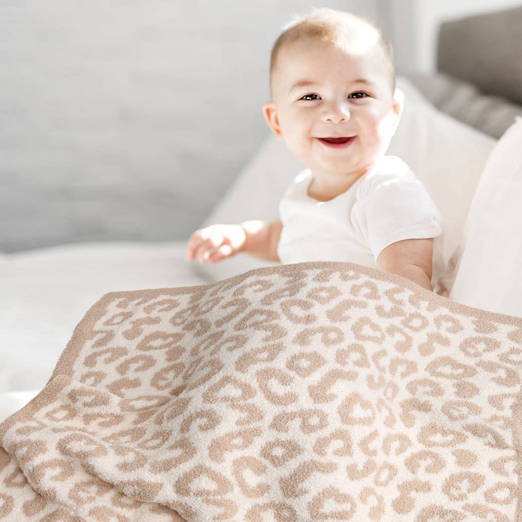 Kids Leopard Print Luxury Soft Throw Blanket