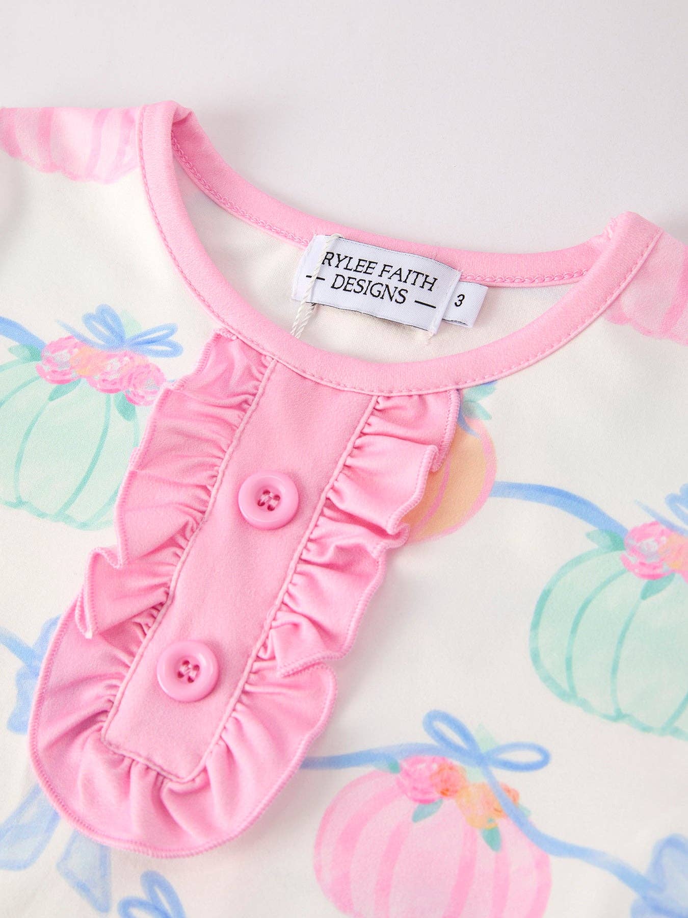 Halloween Short Sleeve Ruffled Milk Silk Girls Pajamas