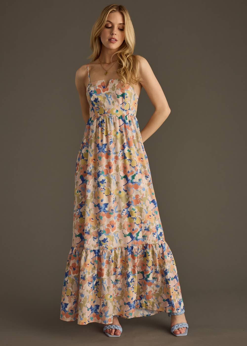 Multicolored Floral Maxi Dress