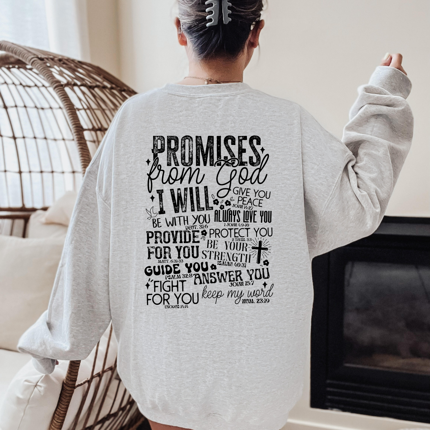 God's Promises Sweatshirt - Christian Graphic tee - Fall