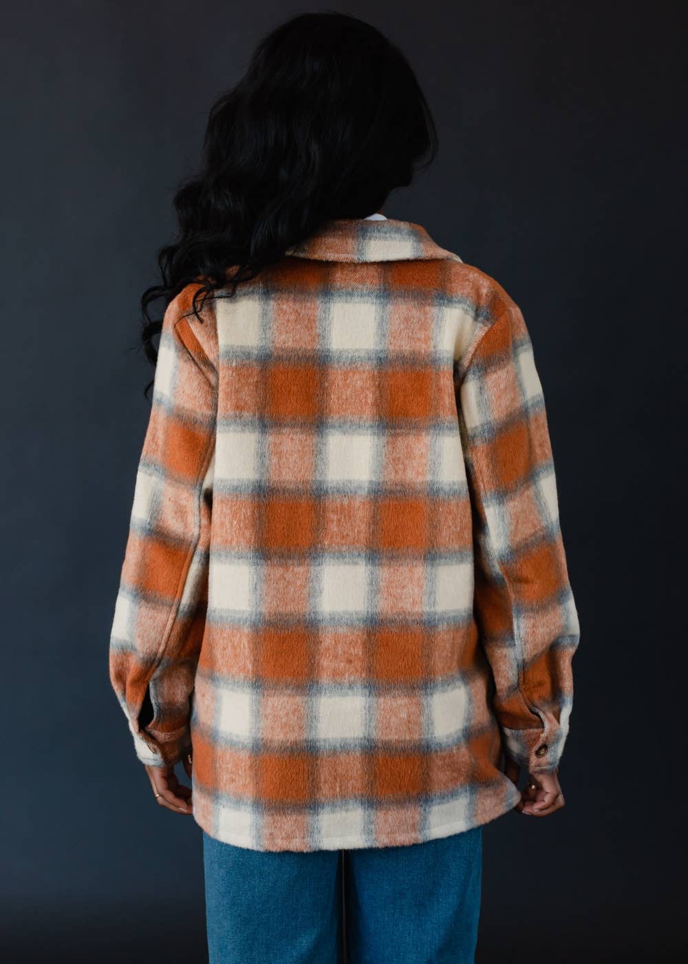 Rust, Gray & Tan Plaid Jacket