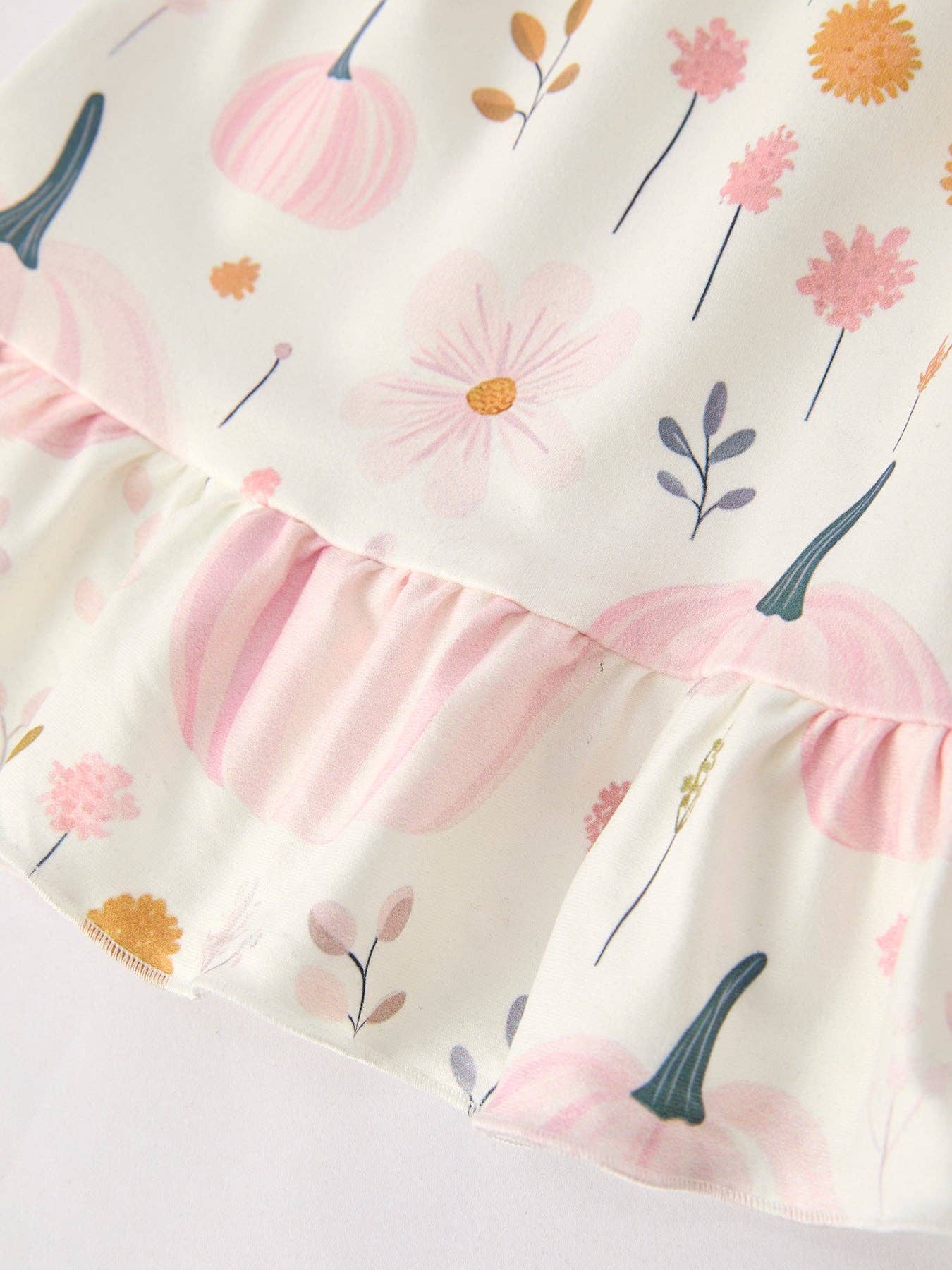 Halloween Cute Pumpkin Print Girls Dress