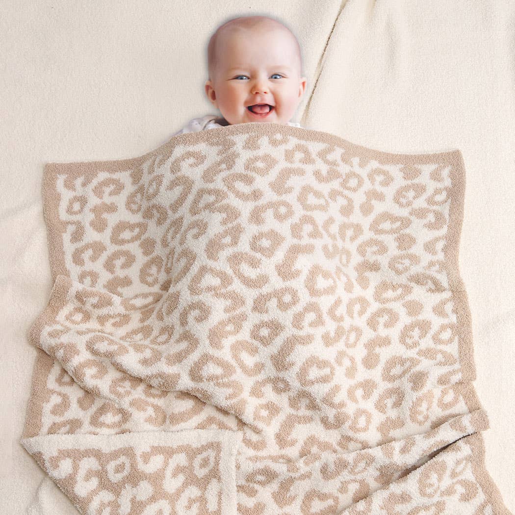 Kids Leopard Print Luxury Soft Throw Blanket