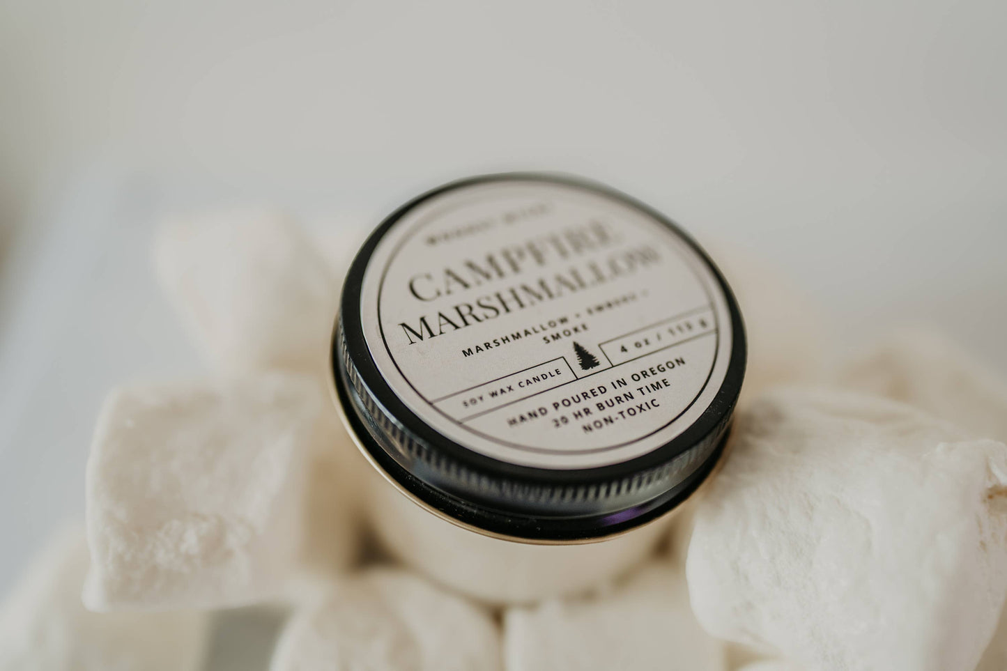Campfire Marshmallow Candle - 100% Soy Wax - Nontoxic
