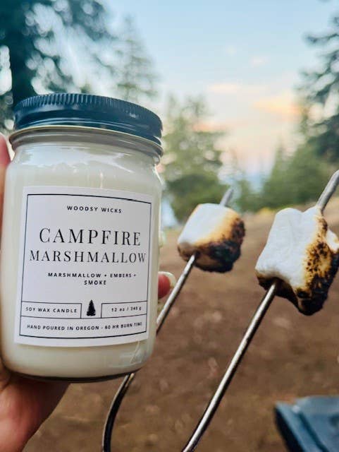Campfire Marshmallow Candle - 100% Soy Wax - Nontoxic