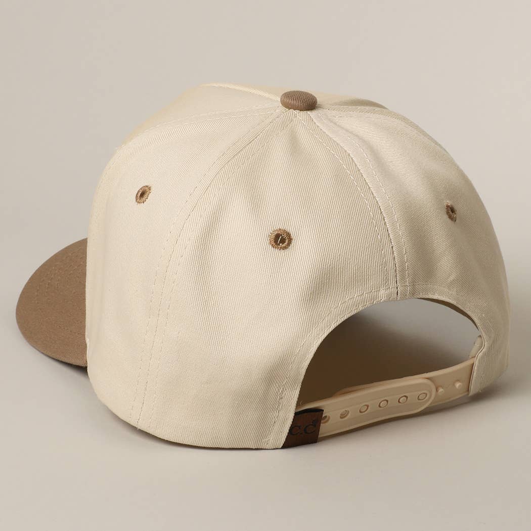 RUNNING ON COFFEE 3D Letter Embroidered Two-Tone Trucker Hat