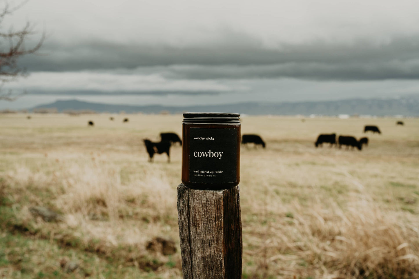 Cowboy Scented Western Candle - 100% Soy Wax - Cotton Wick