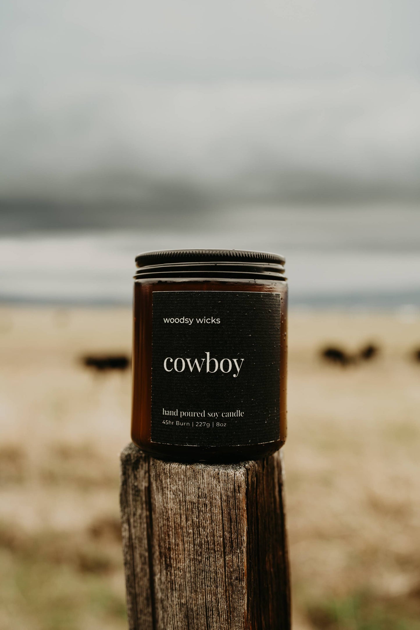 Cowboy Scented Western Candle - 100% Soy Wax - Cotton Wick
