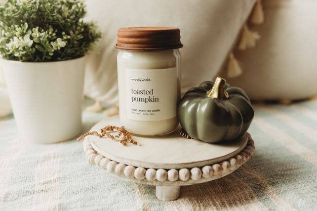 White Pumpkin Candle - Rust Lid 100% Soy Wax Candle